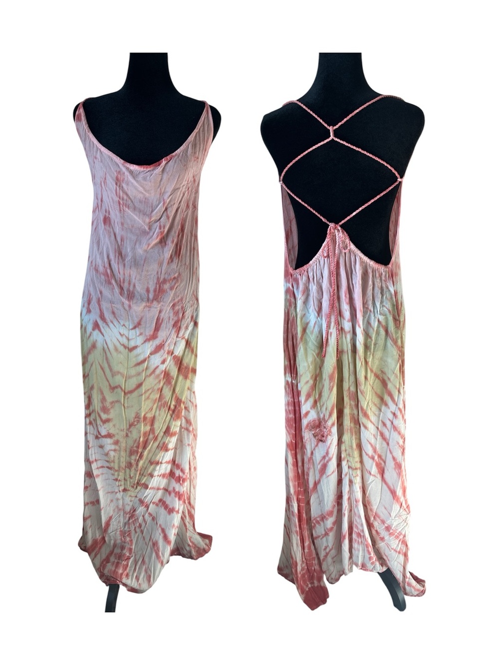 Tiare Hawaii Summer Tie-Dye Strappy Back Maxi Dress